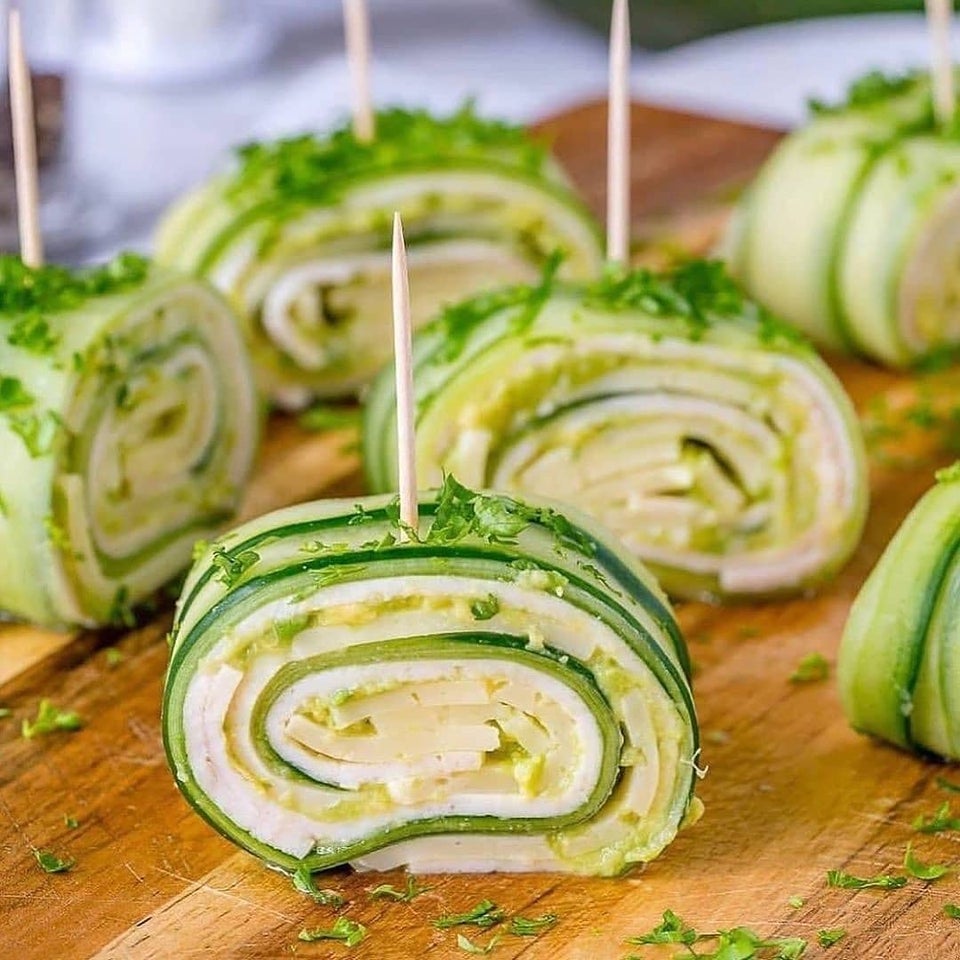 Cheese Cucumber Keto Rolls