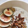 Breakfast with honey and yogurt figs