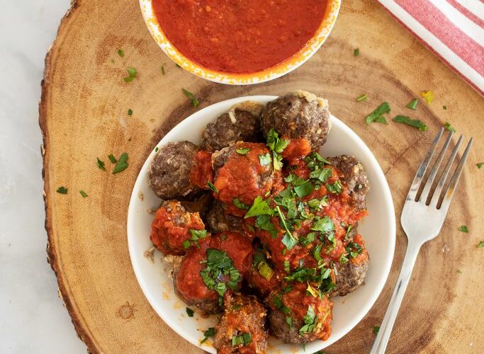 Cannelloni style keto meatballs