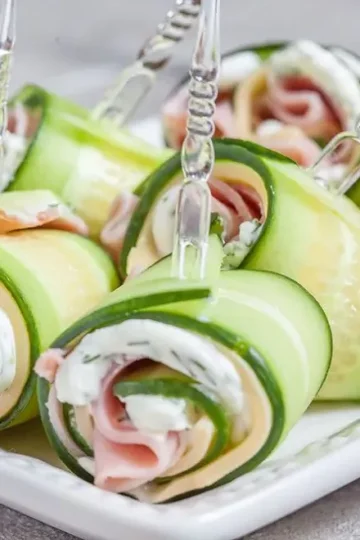 Cheese Cucumber Keto Rolls