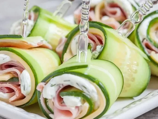 Cheese Cucumber Keto Rolls