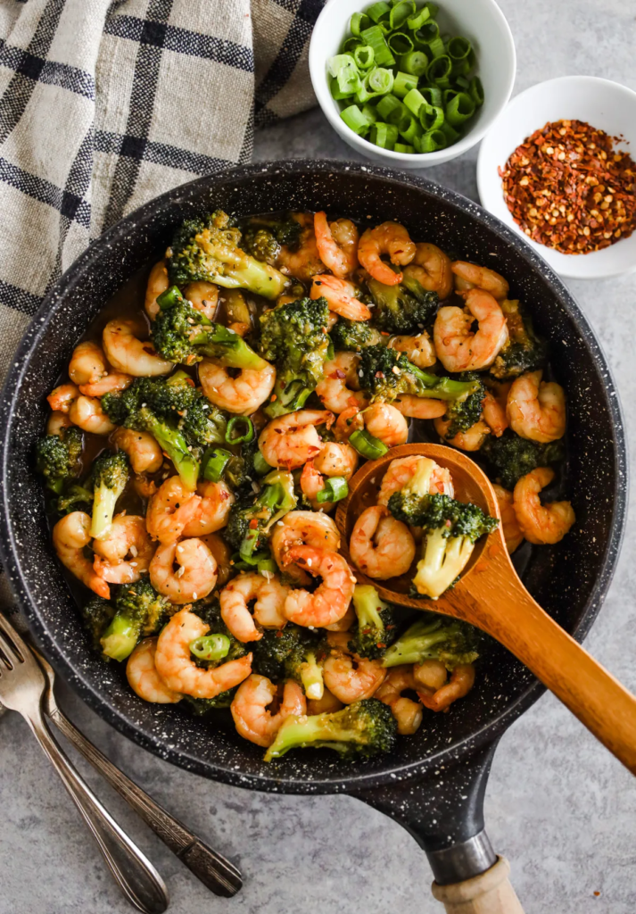 Garlicky Shrimp and Broccoli