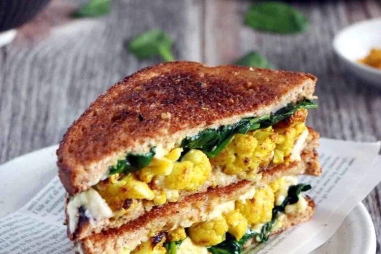 Curried Cauliflower Salad Sandwiches